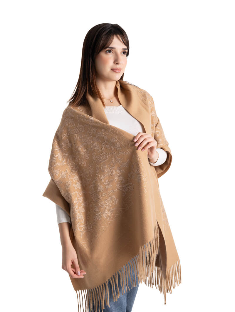 Écharpe en laine à détail